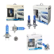 Kit Par Lampada Super Branca Tp Xenon 8500k H7+h1+h4 55w 12v