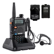 Handy Radio Transmisor Baofeng Bf-uv-5r Vox Dual Band 1800 Bandas De Frecuencia 400-480 Mhz Color Negro