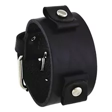 Nemesis Gbk Brazalete De Pulsera De Cuero Ancho De Mujer Neg