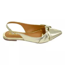 Sandalia Feminina Mule Confort Bico Fino Rasteira 346201