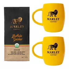 Café Molido Marley Coffee + 2 Tazas Marley Mug