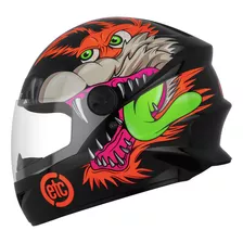 Capacete Fechado Moto New Liberty 4 Desenho Coyote Cristal