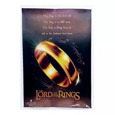 Poster Gigante Lord Of The Rings Anillo 100x70cm Lic Oficial