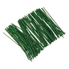 Limpia Pipas Glitter De 30 Cm 20 Unidades Verde Brillante