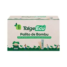 Palito De Dente Caixa Com 2000 Unds Feito De Bambu Embalados