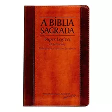 Bíblia Sagrada | Letra Super Gigante Legível Com Referências E Mapas | Acf | Palavras De Jesus Em Vermelho | Capa Chocolate Havana