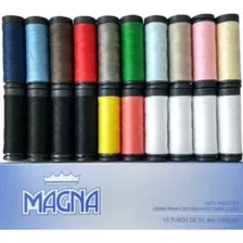 Linha Costura Magna 100% Poliéster 20 Tubos - Várias Cores