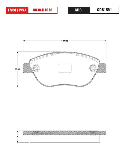 Balatas Delanteras Fiat Panda 2011-2012 Trw Foto 2