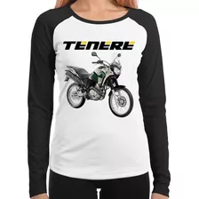 Baby Look Raglan Moto Yamaha Xtz 250 Ténéré Verde 2016 Longa