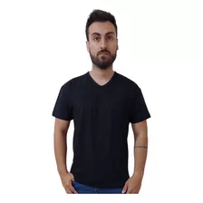 Camiseta Masculina Gola V Lisa Básica