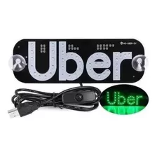 Placa De Led P/ Carro Letreiro Luminoso Azul Aplicativo Uber