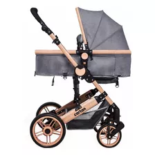 Cochecito De Paseo Cartan Stl350 Gris Con Chasis Color Bronce