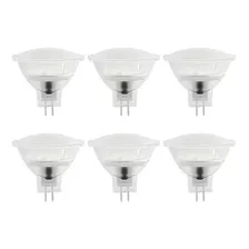 Paquete De 6 Focos Mr16 Led 3 W, Luz Suave Cálida, Base Gx5. Color De La Luz Blanco Cálido