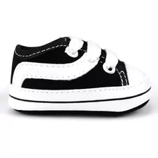 Tênis Bebê Skate Preto E Branco (p/m/g/gg)