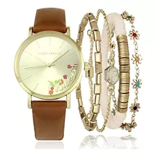 Lucky Brand Relojes Para Mujer Esfera Floral Con Correa De C