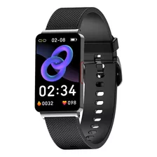 Reloj Inteligente Mujer Hombre Smartwatch Bluetooth Llamada Color De La Caja Negro Color De La Correa Negro