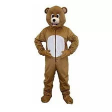 Dress Up America Bear Mascot, Marrón, Talla Única Para Adult