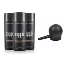 3 Frasco De Fibras Toppik Gratis Aplicador Cabello