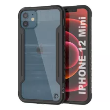 Funda Para iPhone 12 Mini Transparente Negra Impermeable