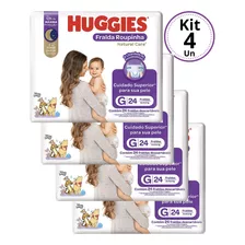 Fraldas Huggies Roupinha Natural Care G Kit 4 Unidades 