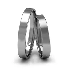 Alianças Casamento Ouro Branco Polidas 3mm 3g