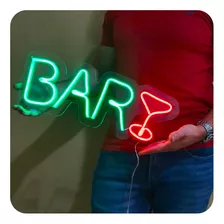 Painel Letreiro Neon Led Bar Iluminação 40cm Com Controle