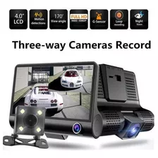 Dash Cam 1080p Para Carro Triple Cámara 3 En 1 Para Carro