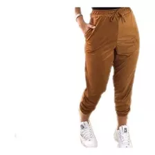 Calça Jogger Feminina Em Suede 