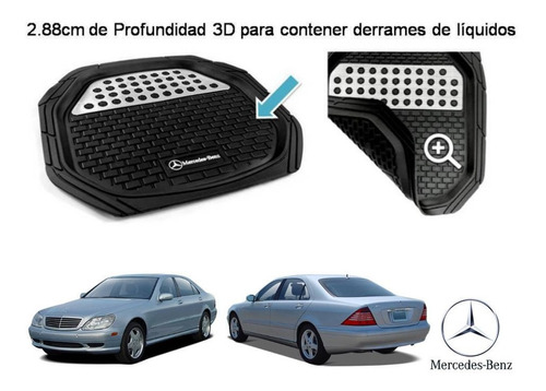 Tapetes Charola 3d Logo Mercedes S350 S500 S600 2001 A 2006 Foto 4