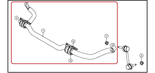 Barra Estabilizadora Jeep Grand Cherokee 2014 5.7l 4x4 Mopar Foto 2