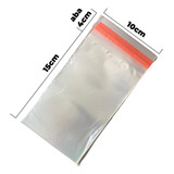 100 Un Saco Transparente Embalagem Plástica Adesivada 10x15