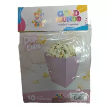 Caja Pochoclera Rosa Pastel X 10 Pop Corn Cotillon