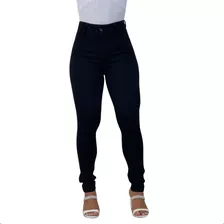 Calça Jeans Tradicional Com Lycra Cintura Alta 