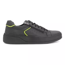 Sapato Casual Tênis Básico Stret Preto Ziper Skate Masculino