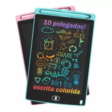 Lousa Tablet Lcd Mágico Desenho 10 Polegadas Médio Mesa Arte Cor Rosa