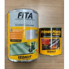 Manta Auto Adesiva Aluminizada 20cm + Prime Manta 1l Vedacit