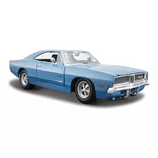 Coche De Juguete Escala 1:25 De Dodge Charger R/t 1969/azul