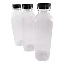 100 Garrafa Pet Plástica Tampa Com Lacre 500ml Descartável