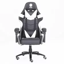 Silla Gamer Kanji Dooku Kj-463t-bw Butaca 180 Negra Y Blanca