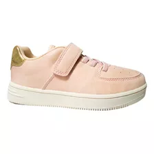 Zapatilla Urbana Rosada De Niña Con Velcro Y Brillo Opaline