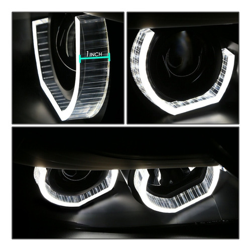 Faros 09-12 Bmw E90 3-series 3d Cristal Halo Proyector Faro Foto 3