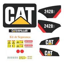 Jogo De Adesivos Completo Caterpillar 242b3 Para Tratores