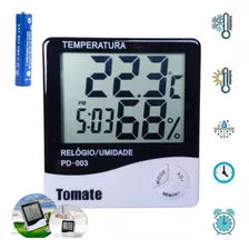 Relógio Temperatura Umidade Termo-higrômetro Digital Pd-003