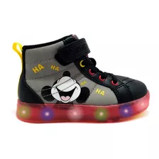 Zapatilla Colloky Disney De Niño Con Luces Color Negro