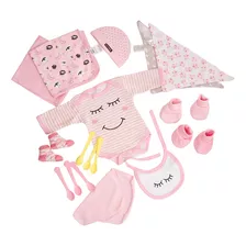 Set Regalo Combo39 Rosa Oferta Ajuar 6 Piezas Baby Shower