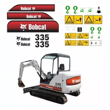 Kit Adesivos Máquina Mini Escavadeira Bobcat 335 Ca-00228 Mq