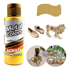 Tinta Acrílica Metal Colors Dourado Ouro 532 Acrilex 60ml