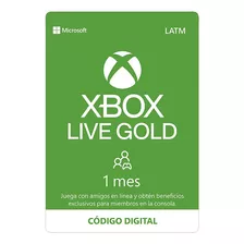 Xbox Live Gold 1 Mes