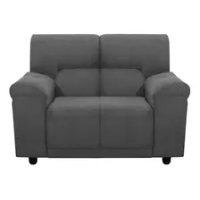 Sillón Sofá LG Amoblamientos 2 Cuerpos Tela Gris