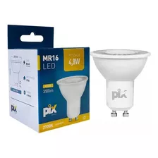 Pix Lâmpada Led Pix Dicroica Mr16 4,8w Bivolt 2700k Quente 110v/220v